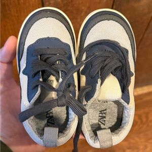 Zara Kids Blue and Cream Sneakers